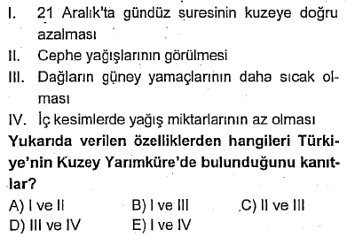 KPSS Cografya Genel Tarama Test 3 Soru Test Çöz